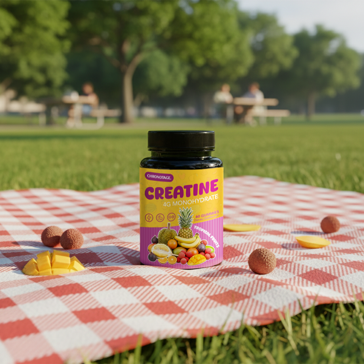 Chronotage Creatine Monohydrate Gummy Bears Low-Sugar